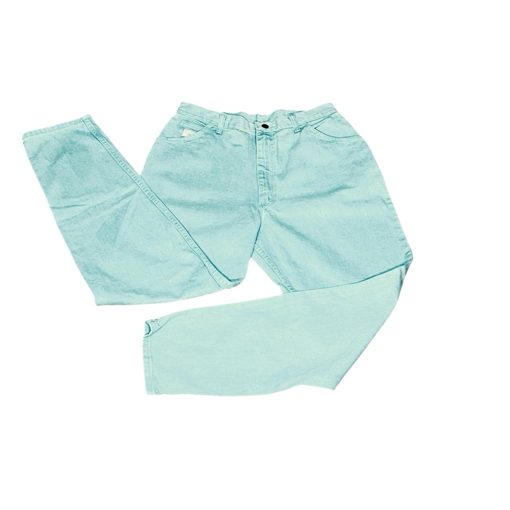 WRANGLER VINTAGE Women’s High Rise/Waist Tapered Mint Green 5Pocket Jeans 14x30